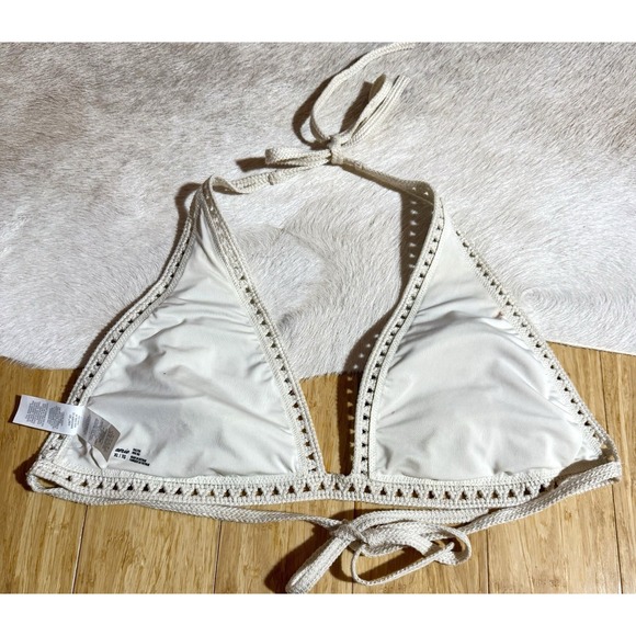 Aerie‎ Multicolor Striped Crochet Halter Swimwear Swim Bikini Top Sz XL - Picture 6 of 7